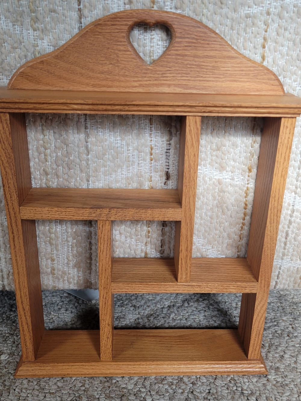 Vintage Wood Wall Curio Shadow Box Rustic Farmhouse Country Shelf 15" x 11.5"